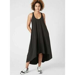 Athleta Presidio Black Midi Dress Racerback Sleeveless Athleisure Womens M